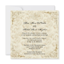 Formele Elegante Gouden Accent Floral Wedding Uitn