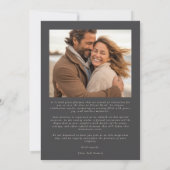 Formele Elegante Kalligrafie Trouwwebsite Foto Save The Date (Achterkant)