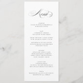 Formele Elegante Kalligrafie Zwart Stropdas Bruilo Menu (Voorkant)