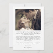 Formele Elegante Kalligrafie Zwart Stropdas Foto Save The Date (Achterkant)