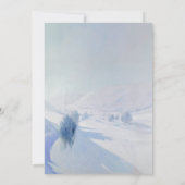 Formele Elegante Klassieke Blauwe Winter Huwelijk Kaart (Achterkant)