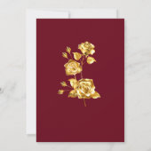 Formele Elegante Pensioen Bourgondische Gouden Par Kaart (Achterkant)