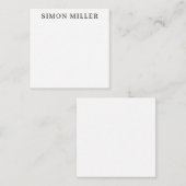 Formele Elegante Professionele Klassieke Eenvoudig Notitiekaartje (Voorkant / Achterkant)