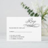 Formele Elegante RSVP-kaart RSVP Kaartje (Staand voorkant)