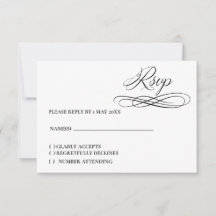 Formele Elegante RSVP-kaart