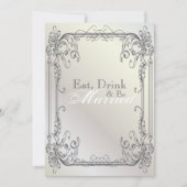 Formele elegante wervelingen  repetitiediner kaart (Voorkant)