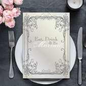 Formele elegante wervelingen  repetitiediner kaart