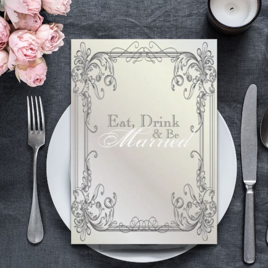 Formele elegante wervelingen  repetitiediner kaart