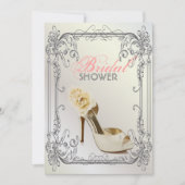 Formele elegante wervelingen Wit  vrijgezellenfees Kaart (Voorkant)