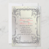 Formele elegante wervelingen Wit vrijgezellenfees Kaart (Achterkant)