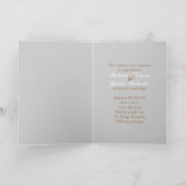 Formele elegante zwammen parijs bruiloft feestdagen kaart (Binnen)