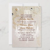 Formele elegante zwammen parijs bruiloft kaart (Voorkant)