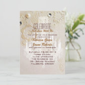 Formele elegante zwammen parijs bruiloft kaart (Staand voorkant)