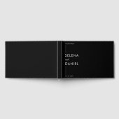 Formele Elegante Zwarte Huwelijk Gouden Folie Gastenboek (Volledig)