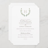 Formele en bijtende Greenery Jubileum uitnodigen Kaart (Voorkant / Achterkant)