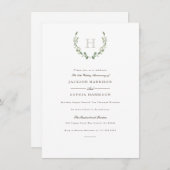 Formele en bijtende Greenery Jubileum uitnodigen Kaart (Voorkant / Achterkant)