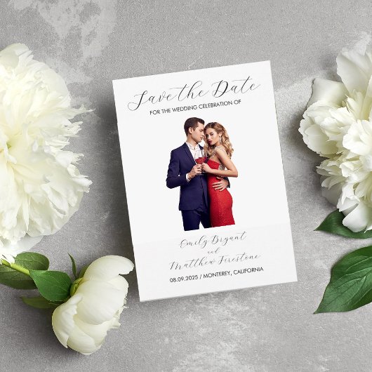 Formele en Elegante Bruiloft Bewaar de Datum Save The Date