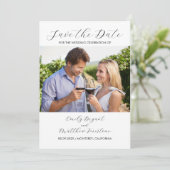 Formele en Elegante Bruiloft Bewaar de Datum Save The Date (Staand voorkant)