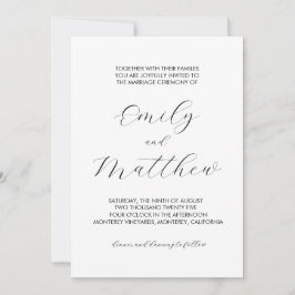 Formele en elegante bruiloft uitnodigingen