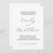 Formele en elegante bruiloft uitnodigingen (Voorkant / Achterkant)