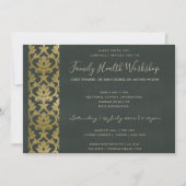 FORMELE FAUX GOLD BLACK DAMASK WORKSHOP EVAL KAART (Voorkant)