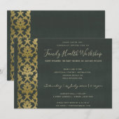 FORMELE FAUX GOLD BLACK DAMASK WORKSHOP EVAL KAART (Voorkant / Achterkant)