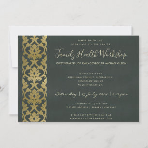 FORMELE FAUX GOLD BLACK DAMASK WORKSHOP EVAL KAART