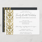 FORMELE FAUX GOLD WHITE DAMASK WORKSHOP EVAL KAART (Voorkant / Achterkant)