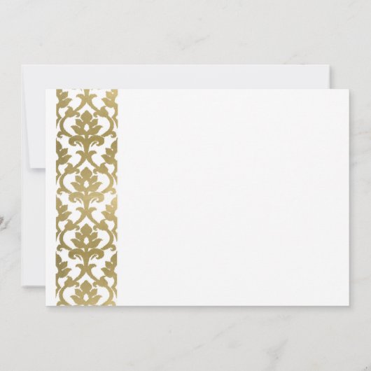 FORMELE FAUX GOLD WHITE DAMASK WORKSHOP EVAL KAART (Achterkant)