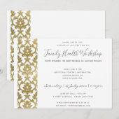 FORMELE FAUX GOLD WHITE DAMASK WORKSHOP EVAL KAART (Voorkant / Achterkant)