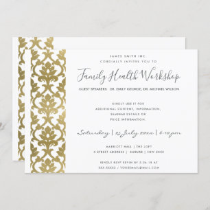 FORMELE FAUX GOLD WHITE DAMASK WORKSHOP EVAL KAART