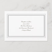 Formele Faux reliëf Lijst Ivoor Receptie Bruiloft Informatiekaartje (Voorkant)