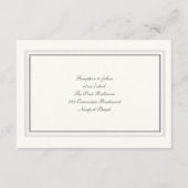 Formele faux reliëf Lijst parel receptie bruiloft Informatiekaartje (Voorkant)