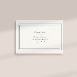 Formele faux reliëf Lijst parel receptie bruiloft Informatiekaartje