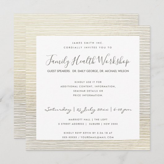 FORMELE FAUX SILVER STRIPE LINE WORKSHOP EVAL KAART (Voorkant / Achterkant)