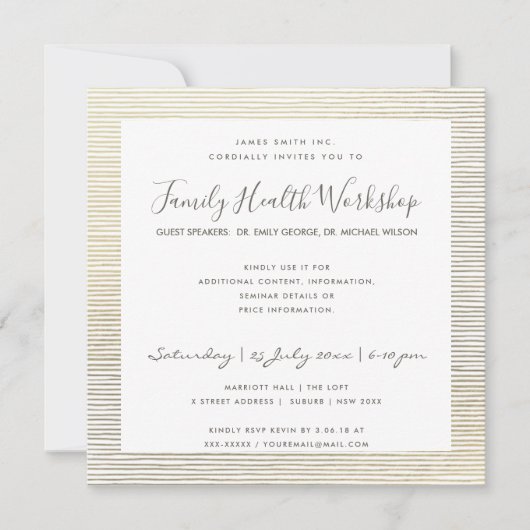 FORMELE FAUX SILVER STRIPE LINE WORKSHOP EVAL KAART (Voorkant)