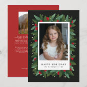 Formele feestkaart met wiet en kerstaven feestdagenkaart (Voorkant / Achterkant)