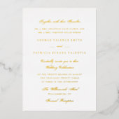 Formele Folie geperste kalligrafie Elegant Wedding Folie Uitnodiging (Voorkant)