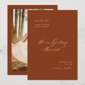 Formele foto Bewaar de datum Verloving bruiloft Ka Save The Date (Voorkant / Achterkant)
