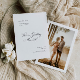 Formele foto Bewaar de datum Verloving bruiloft Ka Save The Date