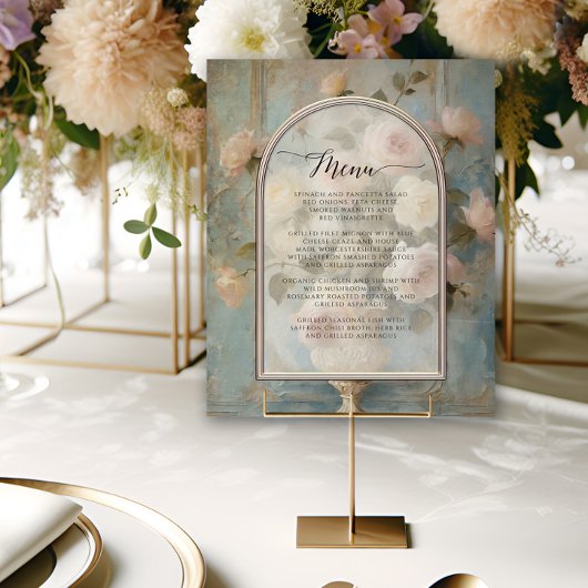 Formele Franse Bloemen Boeket Blauw in Roze Classi