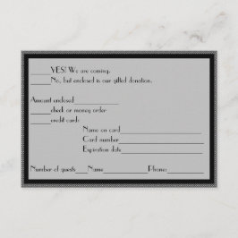 Formele Fundraiser-antwoord RSVP Kaartje