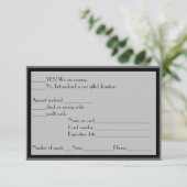 Formele Fundraiser-antwoord RSVP Kaartje (Staand voorkant)