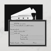 Formele Fundraiser-antwoord RSVP Kaartje (Voorkant / Achterkant)