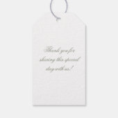 Formele gedempte saliegroene monogram script bruil cadeaulabel (Achterkant)