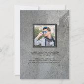 Formele gegraveerde steen Twee het Afstuderen van  Aankondiging (Achterkant)