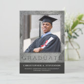 Formele gegraveerde Steenkonfoto Afstuderen Aankon (Staand voorkant)