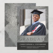 Formele gegraveerde Steenkonfoto Afstuderen Aankon (Voorkant / Achterkant)