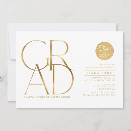 Formele geometrische Afstuderen White Gold ID905 (Voorkant)