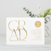 Formele geometrische Afstuderen White Gold ID905 (Staand voorkant)